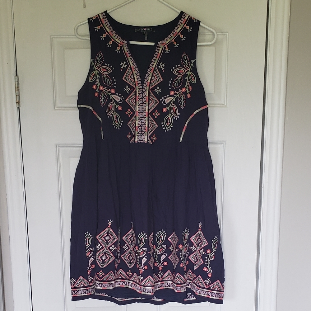 Navy above knee dress- NEVER WORN